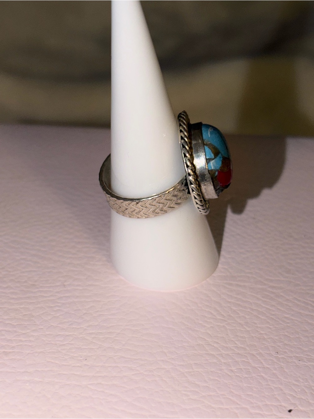 Turquoise Statement Ring Size 7.5 - Picture 3 of 3
